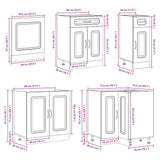 11 Piece Kitchen Cabinet Set Lucca Gloss White Engineered Wood 3314923