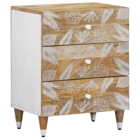 ZNTS Bedside Cabinet 50x33x60 cm Solid Wood Mango 4018673