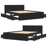 Bed Frame with Headboard without Mattress Black 140x200 cm 3295563