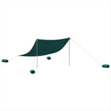 Beach Canopy with Sand Anchors Green 304x300 cm 4008645