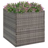 ZNTS Garden Planter Grey 80x80x80 cm Poly Rattan 319177