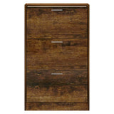 Shoe Cabinet Smoked Oak 63x24x103 cm Engineered Wood 342555
