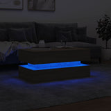 Coffee Table with LED Lights Sonoma Oak 90x50x40 cm 839863
