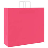 Paper Bags 250 pcs with Handles Pink 54x15x49 cm 4101906