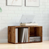 LP Storage Box Old Wood 69.5x34x36 cm Engineered Wood 855786