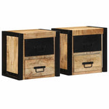 Bedside Cabinets 2 pcs 40x35x40 cm Solid Rough Wood Mango 4015955