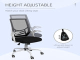 Mesh Office Chair, Computer Desk Chair with Flip-up Armrests, Lumbar Back Support and Swivel Wheels, T3398P330551