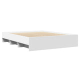 Bed Frame White Engineered wood King Bed Frame Rectangular 3295646