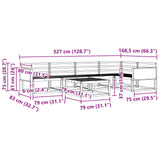 Outdoor Sofa Set 6 pcs Natural Solid Acacia Wood 3382572