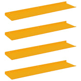 Floating Shelf 4 pcs Mustard Yellow 80 x 18 x 2.5 cm Steel 8004039