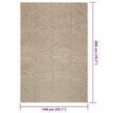 Rug ZIZUR Beige 140x200 cm Jute Look Indoor and Outdoor 4010408