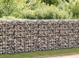 Gabion Wall with Covers Galvanised Steel 100x20x100 cm 143578