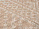 Outdoor Flatweave Rug 200x280 cm Brown Stripes 340868