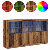 LED Sideboard Old Wood 181.5 x 37 x 100 cm Engineered Wood 3333123