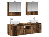 Bathroom Cabinet Set 5 pcs Old Wood 50 x 14.5 x 70 cm 3406365
