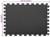 Pool Ground Mat 12 pcs Black 4.32 EVA Foam 3433272