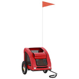 Pet Bike Trailer Red Oxford Fabric and Iron 93950