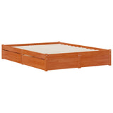 Bed Frame with Drawer with Storage Solid Pine Wood 3423806