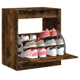 Shoe Cabinet Smoked Oak 60x42x69 cm Engineered Wood 839984