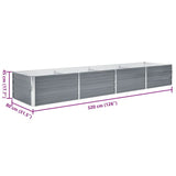 Garden Raised Bed Galvanised Steel 320x80x45 cm Grey 44846