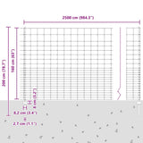 Wild Fence with Posts 25 x 1.6 m 3337140