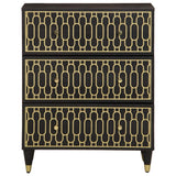 Side Cabinet Black wood grain with natural variations 358323