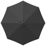Garden Parasol 300 x 248 cm Solid Eucalyptus Wood Anthracite 42041410