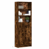Highboard with LED Smoked Oak 69x32.5x200 cm Engineered Wood 3307909
