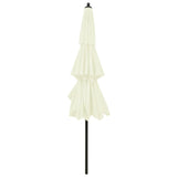 3-Tier Garden Parasol with Aluminium Pole Sand 3 m 313868