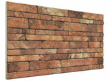 Wall Panels 10 pcs 100 x 50 cm Brown and White EPS Foam 42046094