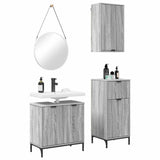 Bathroom Furniture Set 3 pcs Grey sonoma Engineered wood 3393109