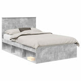 Bed Frame with Headboard Concerte 120 x 190 cm Solid Pine Wood 3409375