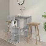 Bar Table with Storage Rack Grey Sonoma 100x50x101.5 cm 812961