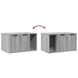 Cat Litter Box Enclosure Grey Sonoma 80x50x45 cm Engineered Wood 857738