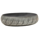 Countertop Basin Black and Grey Oval 59x40x15 cm Ceramic 155080