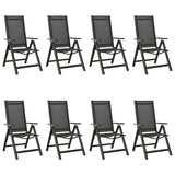 9 Piece Garden Dining Set Aluminium Anthracite 3070641