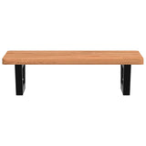 Basin Shelf Wall Mounted Steel and Solid Wood Beech 3302371