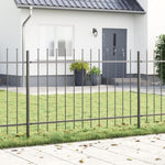 ZNTS Garden Fence Set of 9 Grey Metal 170 x 3.4 x 150 cm Tough 3334170