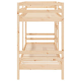 ZNTS Bunk Bed without Mattress 80x200 cm Solid Wood Pine 3139834