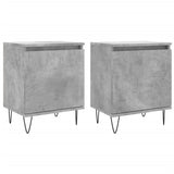 ZNTS Bedside Cabinets 2 pcs Concrete Grey 40x30x50 cm Engineered Wood 826837