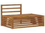 Outdoor End Sofa Natural 91 x 63 x 73 cm Solid Acacia Wood 900504