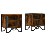 Bedside Cabinet Smoked Oak 2 pcs 40x30x40 cm Engineered Wood 848499