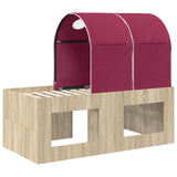 Bed with Tunnel 3 pcs Artisian Oak and Red Engineered Wood 3423519