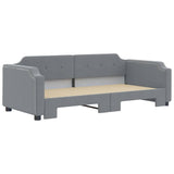 Daybed with Trundle without Mattress Light Grey 90x190 cm Single 3197705