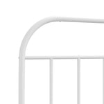 Metal Bed Frame without Mattress with Headboard White 90x190cm 353676