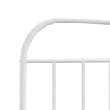 Metal Bed Frame without Mattress with Headboard White 90x190cm 353676