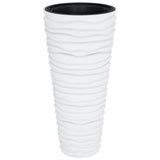 Planter with Removable Inner White 18/45 L PP Grooved Look 364692