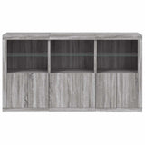 Sideboard with LED Lights Grey Sonoma 181.5x37x100 cm 3209154
