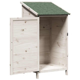 Garden Shed with Roof White 59 x 56 x 113.5 cm Solid Fir Wood 42033437
