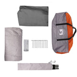 Family Tent Cabin 6-Person Grey and Orange Waterproof 4100669